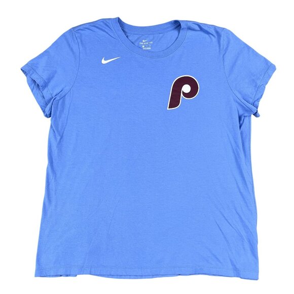 Philadelphia Phillies Womens Bryce Harper Powder Blue Nike T-Shirt Sz XL - Picture 1 of 5